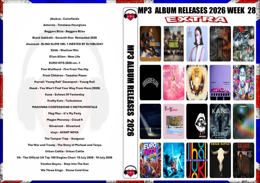 MP3 ALBUM RELEASES EXTRA 2026 WEEK 28 2026